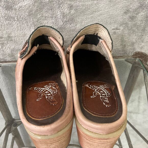 Freebird by Steven Open Back Collins Clog Tan Leather Brn. tan Snake size 6 - Picture 4 of 13